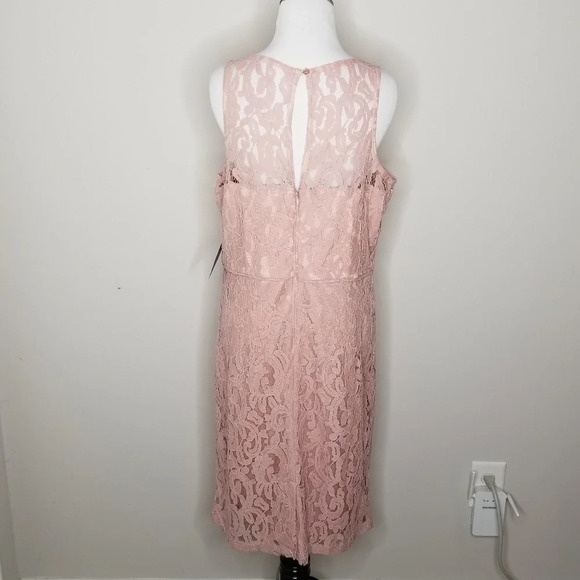NWT Marina Blush Pink Lace Formal Dress 12 - Picture 3 of 8